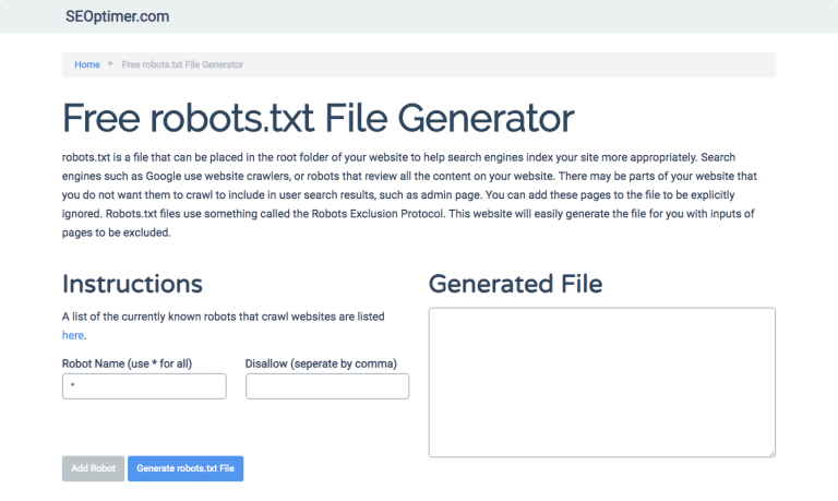 Génération de robots.txt